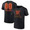 San Francisco Giants Personalized Name & Number Fastball T-Shirt - Black - Front View