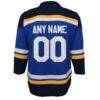 St. Louis Blues Youth Home Replica Custom Jersey - Blue - Detail View