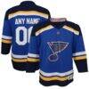 St. Louis Blues Youth Home Replica Custom Jersey - Blue - Front View