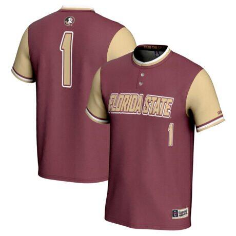 #1 Florida State Seminoles GameDay Greats Unisex Lightweight Softball Jersey - Garnet - Front View