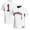 #1 Georgia Bulldogs GameDay Greats Unisex Lightweight Softball Jersey - White - Front View