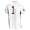 #1 ECU Pirates GameDay Greats Youth Lightweight Softball Jersey - White - Detail View