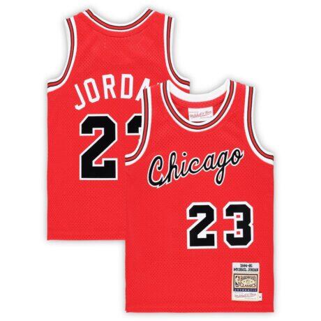 Michael Jordan Chicago Bulls Mitchell & Ness Preschool Hardwood Classics 1984/85 Authentic Swingman Jersey - Red - Front View
