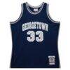 Alonzo Mourning Georgetown Hoyas Mitchell & Ness 1991/92 Swingman Player Jersey - Navy - Side View