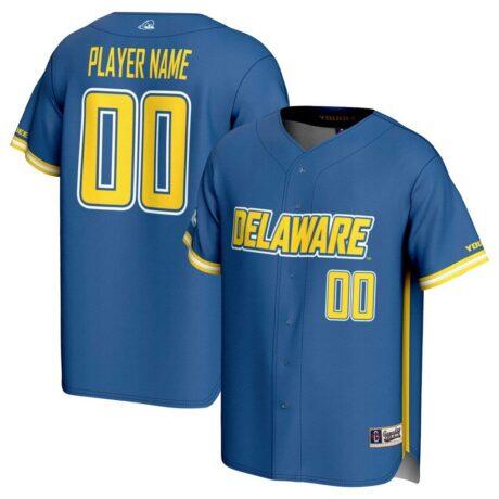 Delaware Fightin' Blue Hens GameDay Greats Youth NIL Pick-A-Player Baseball Lightweight Jersey - Royal - Front View