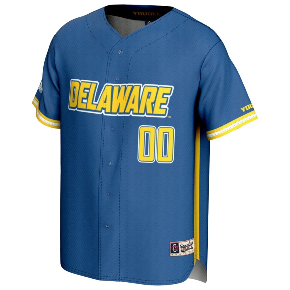 Delaware Fightin' Blue Hens GameDay Greats Youth NIL Pick-A-Player Baseball Lightweight Jersey - Royal