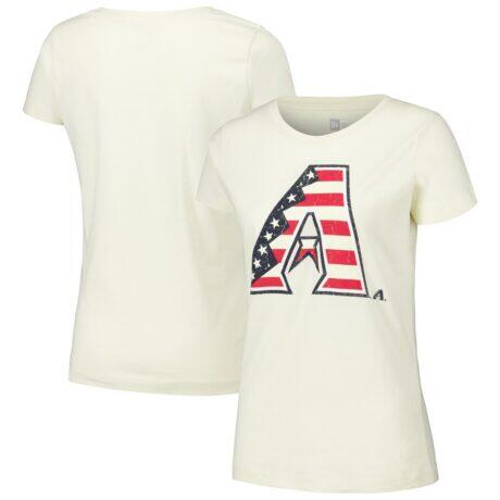 Arizona Diamondbacks New Era Women's Vintage T-Shirt - Cream - Front View
