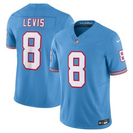 Will Levis Tennessee Titans Nike Alternate Oilers Throwback Vapor F.U.S.E. Limited Jersey - Light Blue - Front View
