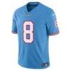 Will Levis Tennessee Titans Nike Alternate Oilers Throwback Vapor F.U.S.E. Limited Jersey - Light Blue - Side View