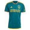 Riqui Puig LA Galaxy adidas 2024 LA Kit Authentic Player Jersey - Green - Side View
