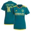 Riqui Puig LA Galaxy adidas Women's 2024 LA Kit Replica Player Jersey - Green - Front View