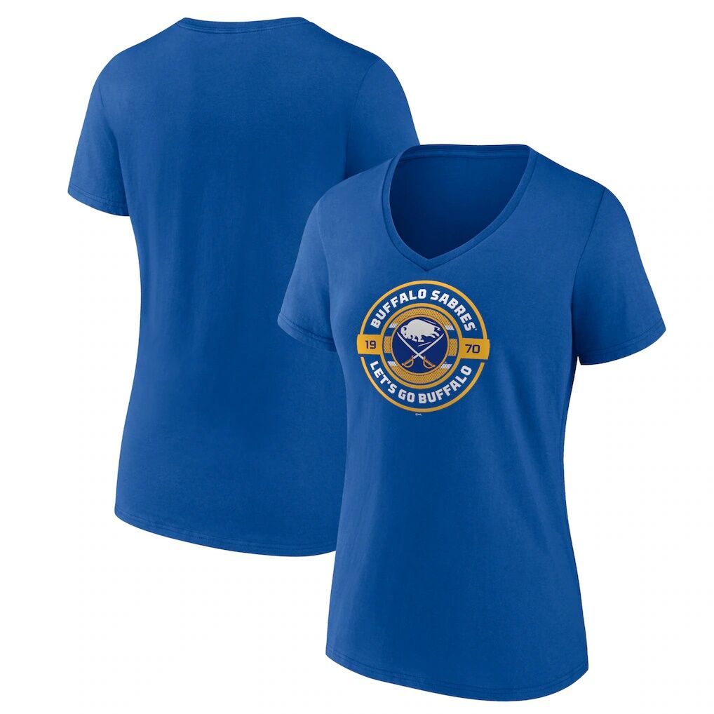 Buffalo Sabres Women’s Native V-Neck T-Shirt – Royal