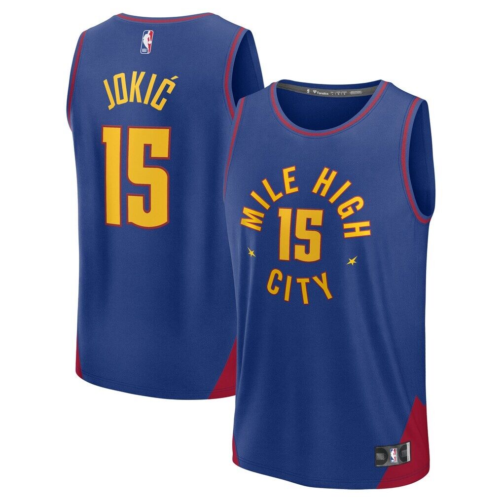 Nikola Jokic Denver Nuggets Fashion7 Fast Break Replica Player Jersey - Statement Edition