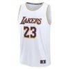 LeBron James Los Angeles Lakers Fashion7 Fast Break Replica Player Jersey - White - Alt1