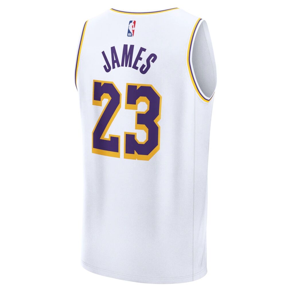 LeBron James Los Angeles Lakers Fashion7 Fast Break Replica Player Jersey - Association Edition