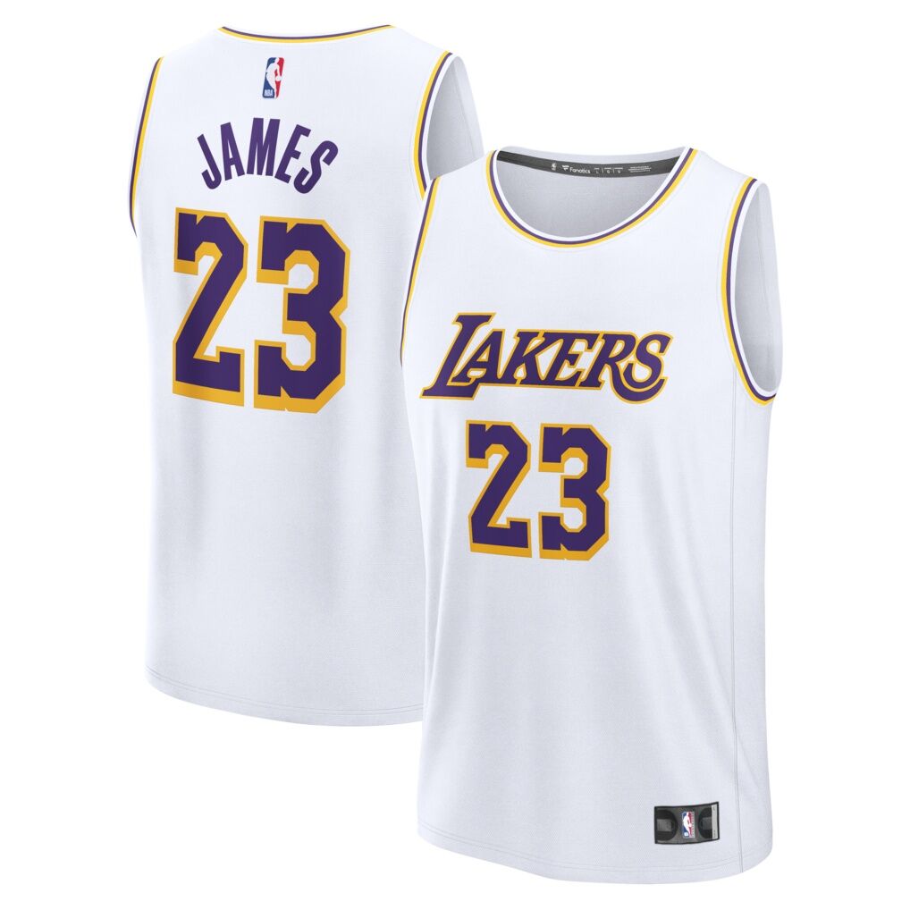 LeBron James Los Angeles Lakers Fashion7 Fast Break Replica Player Jersey - Association Edition