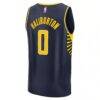 Tyrese Haliburton Indiana Pacers Fashion7 Fast Break Replica Jersey - Navy - Detail View