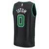 Jayson Tatum Boston Celtics Fashion7 Fast Break Replica Player Jersey - Black - Detail View