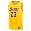 LeBron James Los Angeles Lakers Fashion7 Youth Fast Break Replica Player Jersey - Gold - Front View