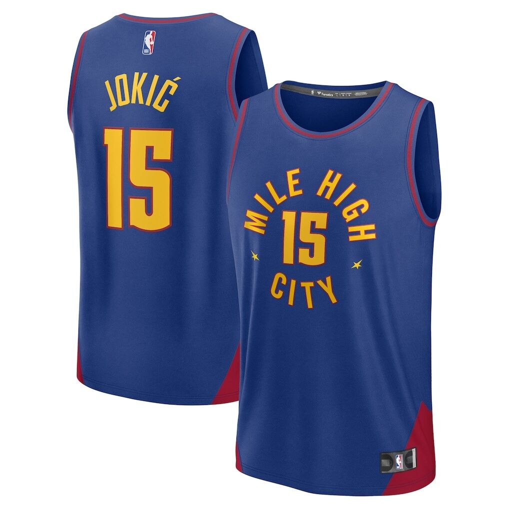 Nikola Jokic Denver Nuggets Fashion7 Youth Fast Break Replica Player Jersey - Statement Edition