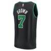 Jaylen Brown Boston Celtics Fashion7 Youth Fast Break Replica Player Jersey - Black - Detail View