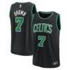 Jaylen Brown Boston Celtics Fashion7 Youth Fast Break Replica Player Jersey - Black - Front View