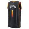 Devin Booker Phoenix Suns Fashion7 Youth Fast Break Replica Player Jersey - Black - Detail View