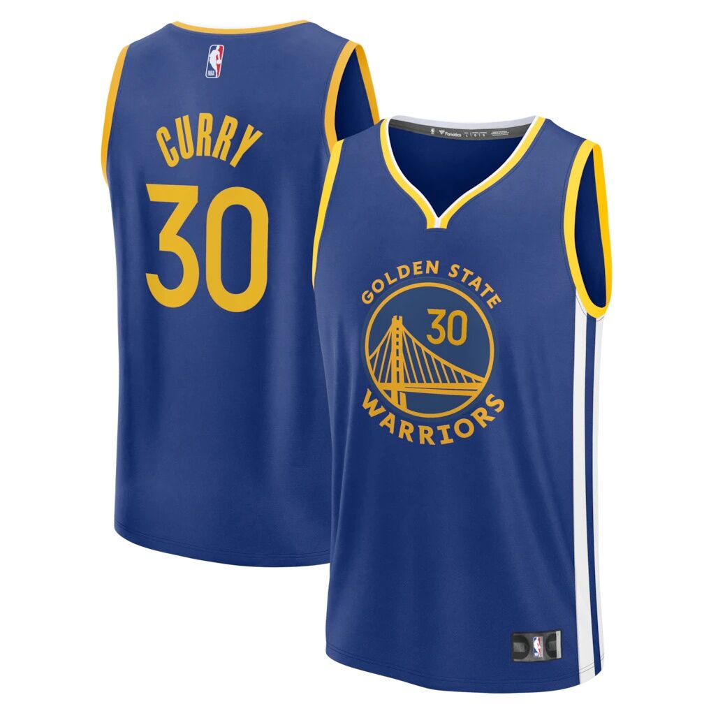 Stephen Curry Golden State Warriors Fashion7 Fast Break Replica Jersey – Icon Edition – Royal