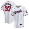 Stephen Strasburg Washington Nationals Nike Home Replica Jersey - White - Front View