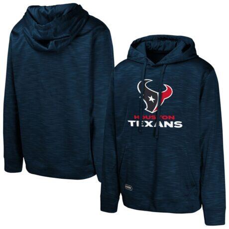 Houston Texans Streak Fleece Pullover Hoodie - Navy - Front View