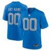 Detroit Lions Nike Alternate Custom Game Jersey - Blue - Front View