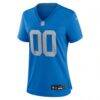 Detroit Lions Nike Women's Alternate Custom Game Jersey - Blue - Side View
