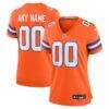 Denver Broncos Nike Women's Mile High Collection 1977 Throwback Custom Game Jersey - Orange - Front View