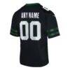 New York Jets Nike Youth Alternate Custom Game Jersey - Black - Detail View
