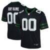 New York Jets Nike Youth Alternate Custom Game Jersey - Black - Front View