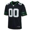 New York Jets Nike Youth Alternate Custom Game Jersey - Black - Side View
