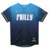 Zack Wheeler Philadelphia Phillies Nike Preschool 2024 City Connect Limited Player Jersey - Blue - Side View