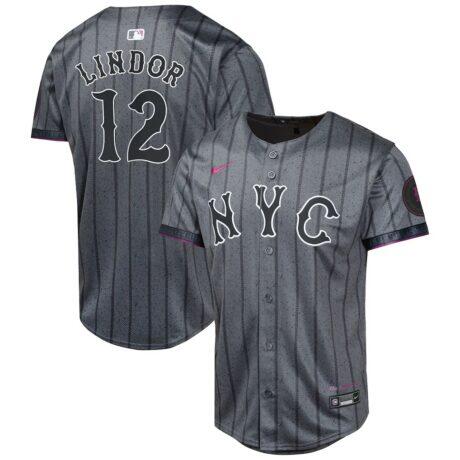 Francisco Lindor New York Mets Nike Youth 2024 City Connect Limited Player Jersey - - Front View