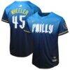 Zack Wheeler Philadelphia Phillies Nike Youth 2024 City Connect Limited Player Jersey - Blue - Front View