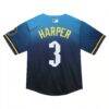 Bryce Harper Philadelphia Phillies Nike Toddler 2024 City Connect Limited Player Jersey - Blue - Detail View