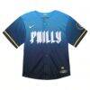Bryce Harper Philadelphia Phillies Nike Toddler 2024 City Connect Limited Player Jersey - Blue - Side View