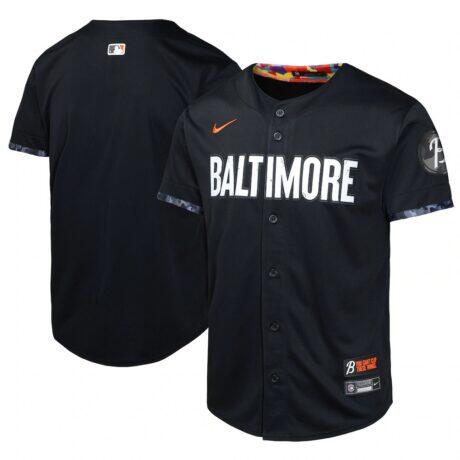 Baltimore Orioles Nike Youth City Connect Limited Jersey - Black - Front View
