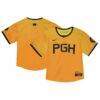 Pittsburgh Pirates Nike Toddler City Connect Limited Jersey - Yellow - Front View
