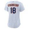 Darryl Strawberry New York Mets Nike Women's Home Replica Player Jersey - White - Detail View