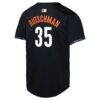 Adley Rutschman Baltimore Orioles Nike Youth City Connect Limited Player Jersey - Black - Detail View