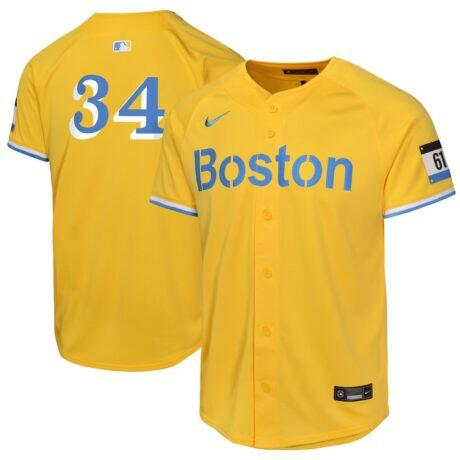 David Ortiz Boston Red Sox Nike Youth City Connect Limited Player Jersey - Gold - Front View