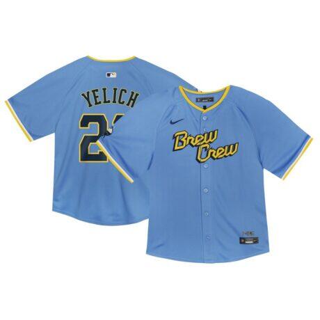Christian Yelich Milwaukee Brewers Nike Toddler City Connect Limited Player Jersey - - Front View