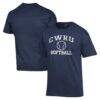 Case Western Reserve Spartans Champion Icon Softball Powerblend T-Shirt - Navy - Front View