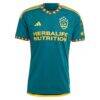 Gabriel Pec LA Galaxy adidas 2024 LA Kit Authentic Player Jersey - Green - Side View