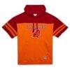 Tampa Bay Buccaneers Mitchell & Ness Off Field Vintage Logo Short Sleeve Pullover Hoodie - Orange - Side View
